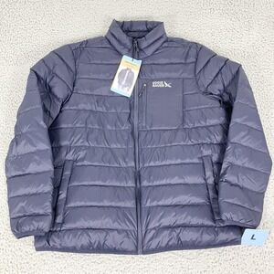 Eddie Bauer Jacket Mens Large Blue Down Packable Puffer 650 Fill Lightweight